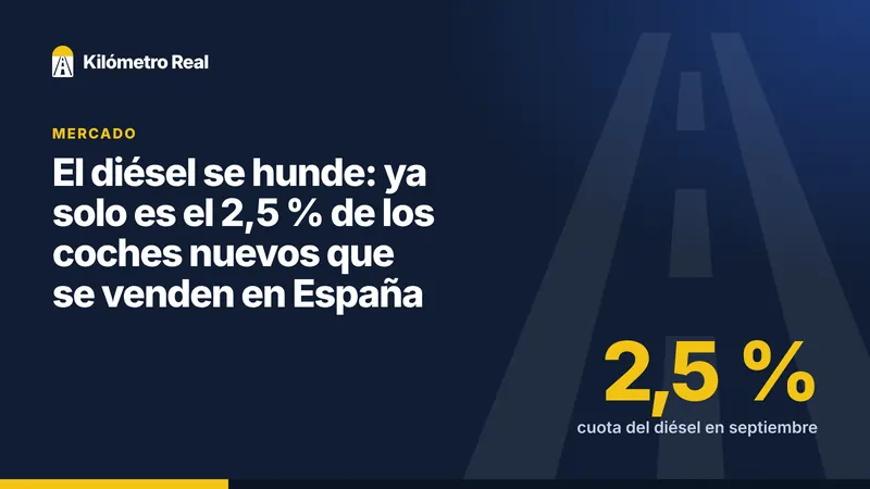 El diésel se hunde: ya solo es el 2,5 % de los coches nuevos que se venden en España