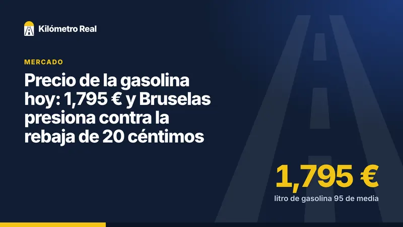 Precio de la gasolina hoy: 1,795 € y Bruselas presiona contra la rebaja de 20 céntimos