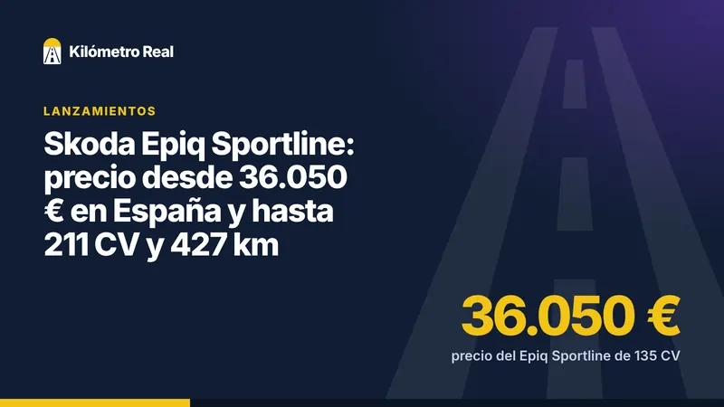 Skoda Epiq Sportline: precio desde 36.050 € en España y hasta 211 CV y 427 km